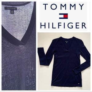 XS Navy Cotton/Modal/Silk Layering Sweater
